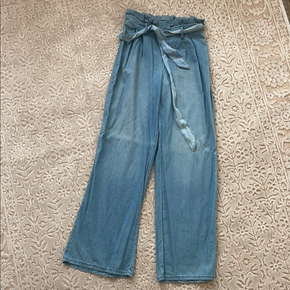 Wide Leg Denim Pants